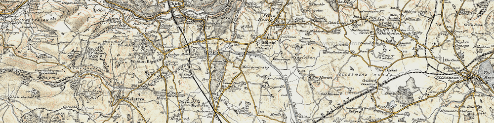 Old map of St Martin's Moor in 1902