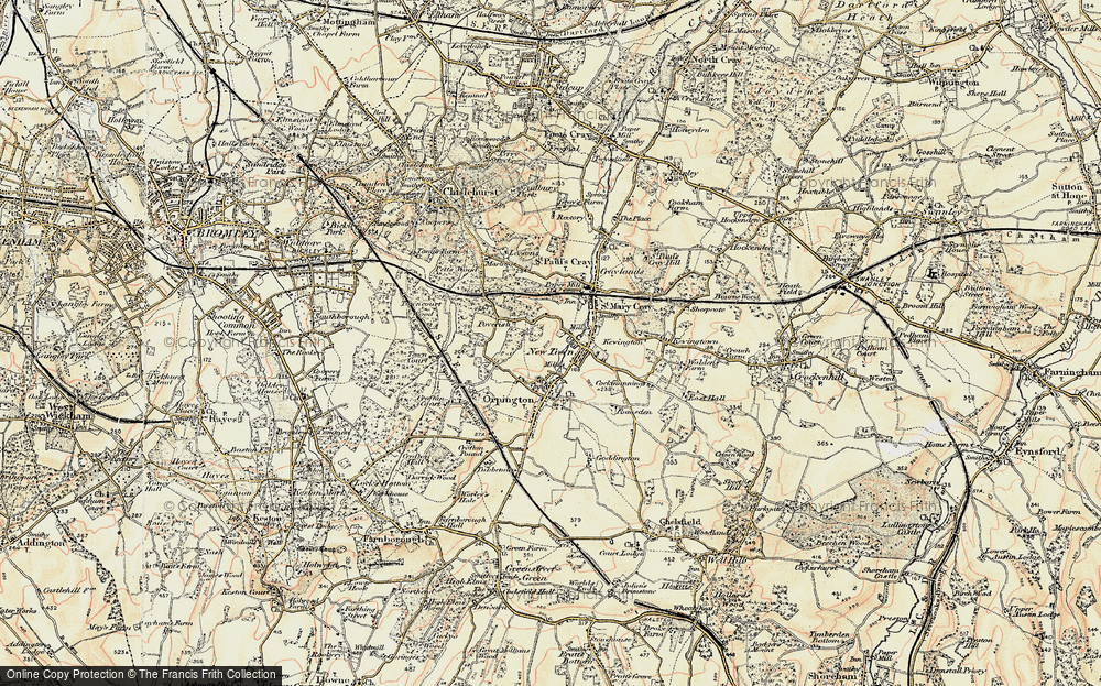 Old Map of St Mary Cray, 1897-1902 in 1897-1902