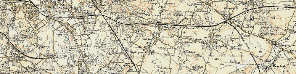 Old map of St Mary Cray in 1897-1902