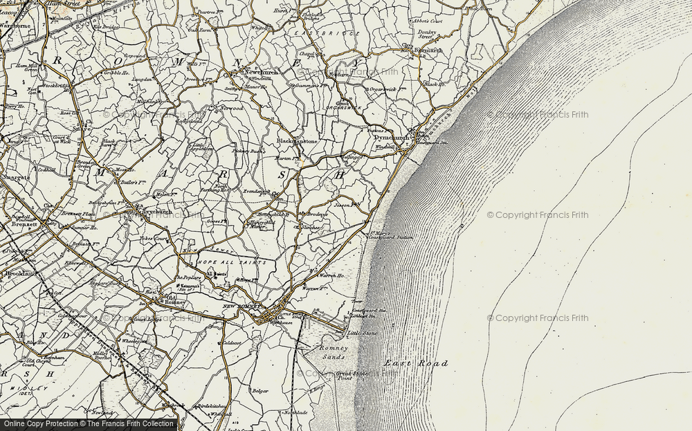 Old Map of St Mary's Bay, 1898 in 1898