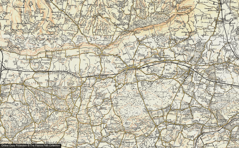 Old Map of St Mary's Platt, 1897-1898 in 1897-1898