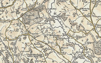 Old map of Llanrothal in 1899-1900