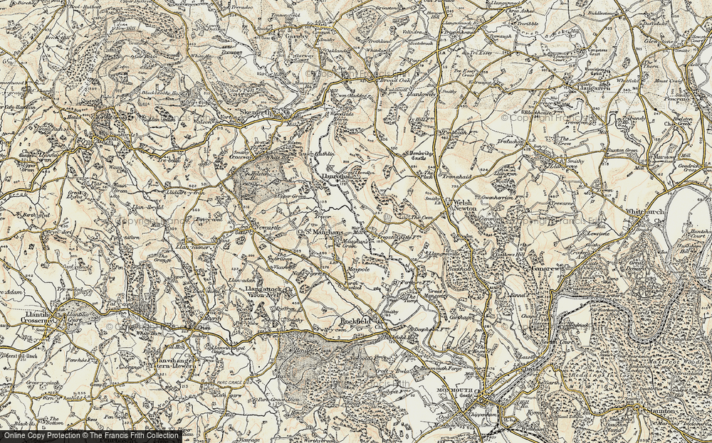 Old Map of St Maughans Green, 1899-1900 in 1899-1900