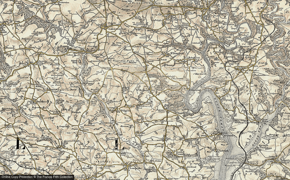 Old Map of St Mellion, 1899-1900 in 1899-1900