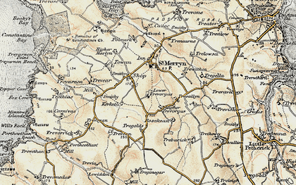 Old map of Trevorgus in 1900