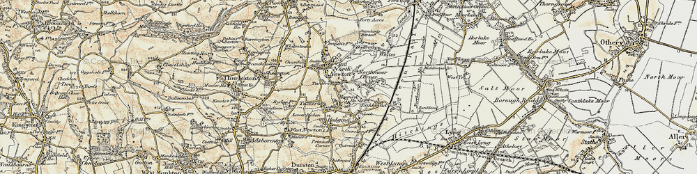 Old map of St Michael Church in 1898-1900