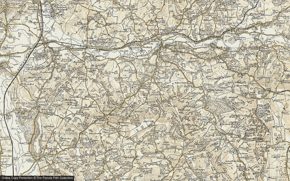 Old Map of Historic Map covering Wilden in 1899-1902