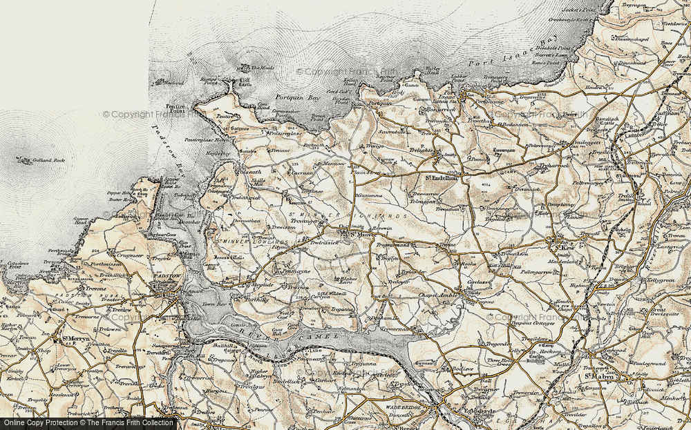 Old Map of St Minver, 1900 in 1900