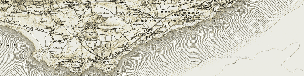 Old map of St Monans in 1903-1908