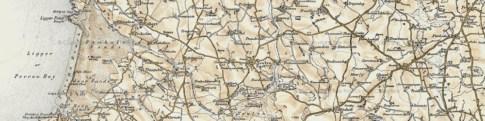 Old map of Lappa Valley Steam Rly in 1900