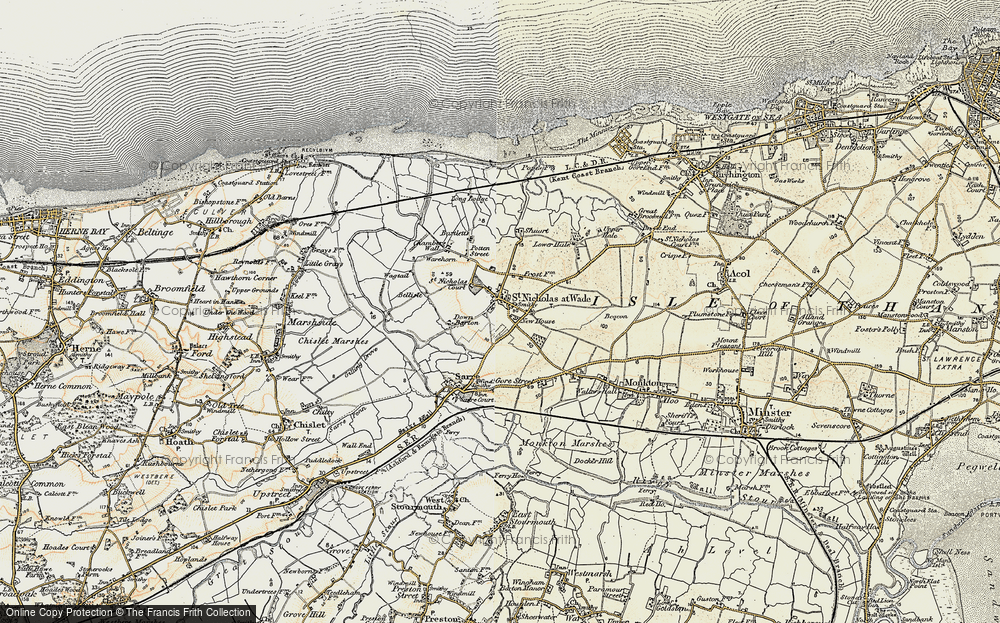 Old Map of St Nicholas at Wade, 1898-1899 in 1898-1899