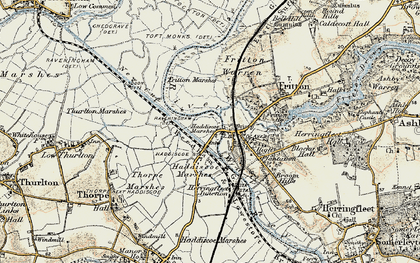 Old map of St Olaves in 1901-1902