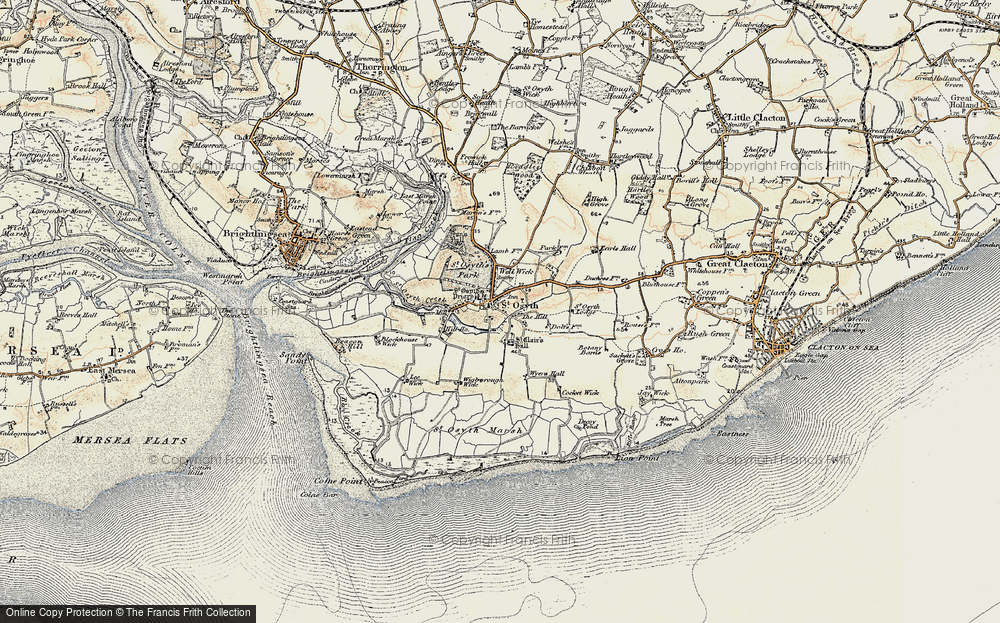Old Map of St Osyth, 0-1899 in 0-1899