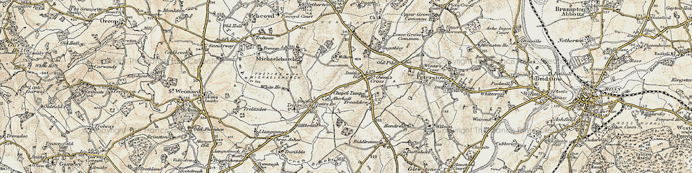 Old map of Gillow Manor in 1899-1900