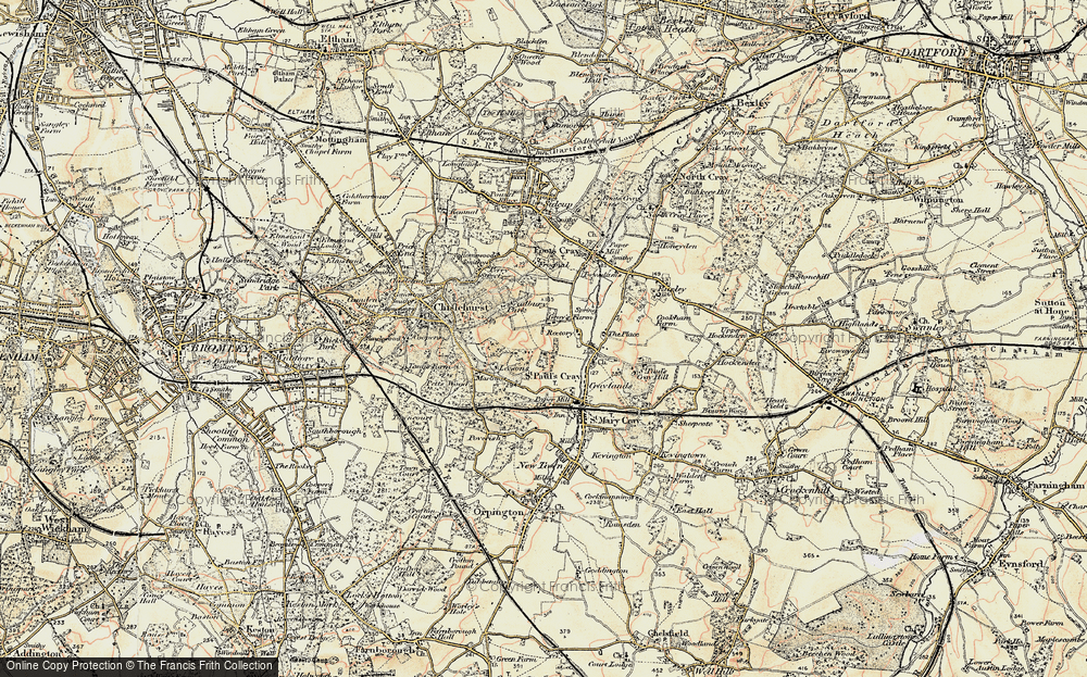 Old Map of St Paul's Cray, 1897-1902 in 1897-1902