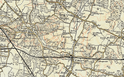Old map of St Paul's Cray in 1897-1902