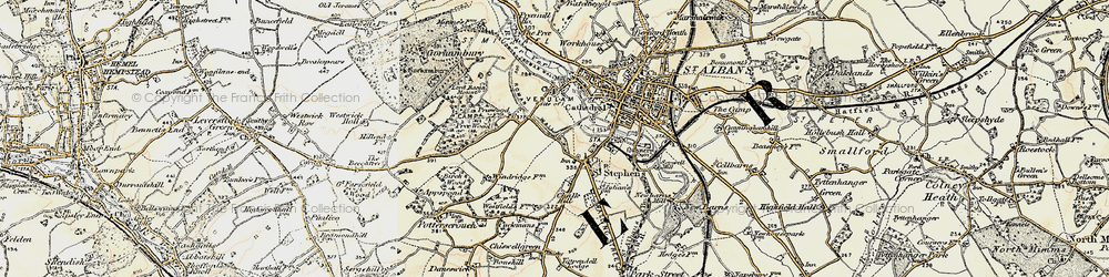 Old map of Abbey Sta in 1898
