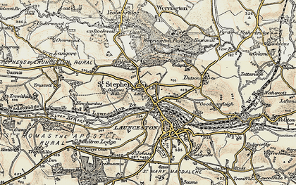Old map of St Stephens in 1899-1900