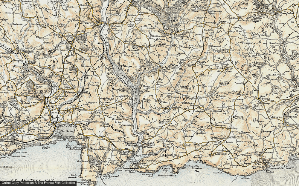 Old Map of St Veep, 1900 in 1900