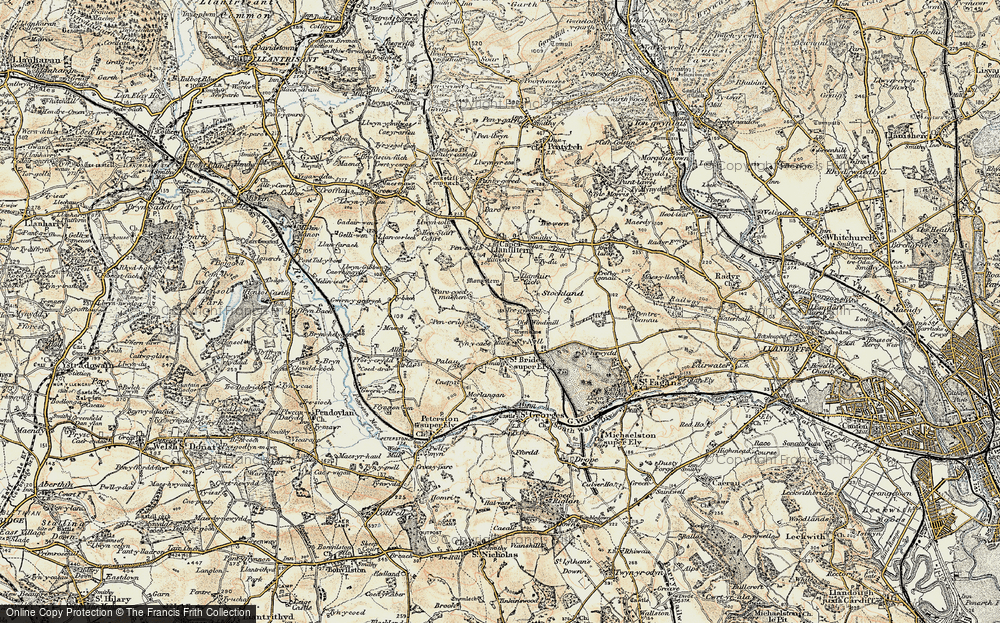 Old Map of St y-Nyll, 1899-1900 in 1899-1900