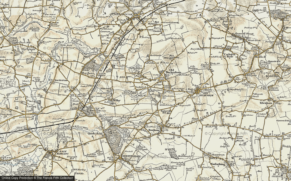 Old Map of Stacksford, 1901 in 1901