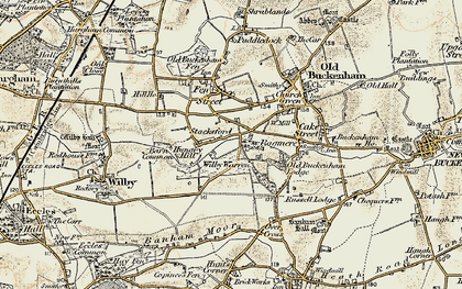 Old map of Stacksford in 1901