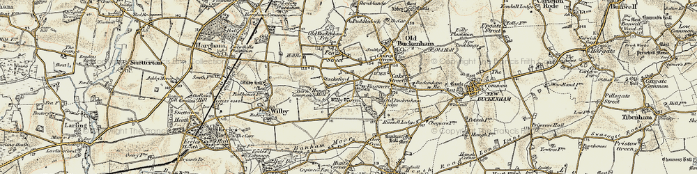 Old map of Stacksford in 1901