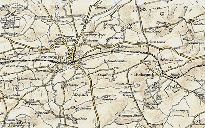 Old map of Arscott in 1900