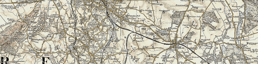 Old map of Stafford Park in 1902