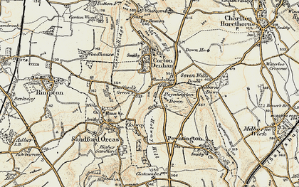 Old map of Wheat Sheaf Hill in 1899