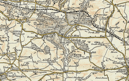 Old map of Stag's Head in 1900