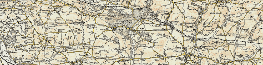 Old map of Stag's Head in 1900