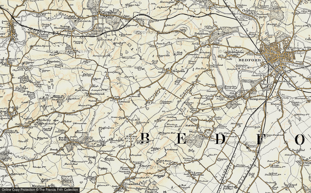 Old Map of Stagsden West End, 1898-1901 in 1898-1901