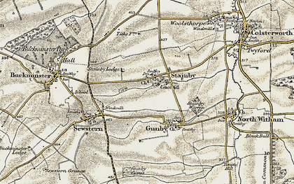Old map of Stainby in 1901-1903