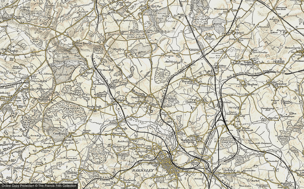 Old Map of Staincross, 1903 in 1903