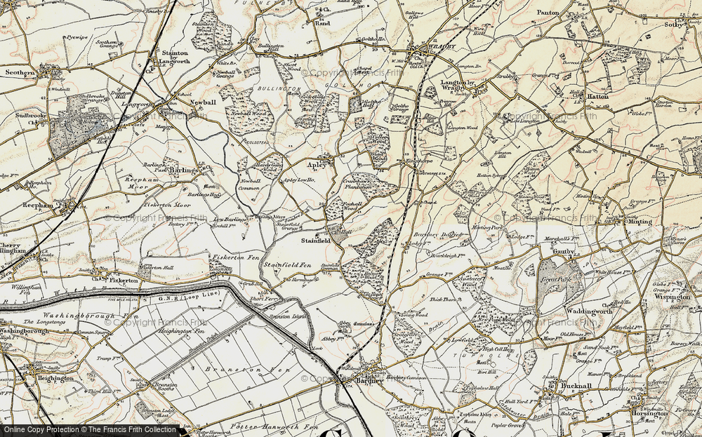 Old Map of Stainfield, 1902-1903 in 1902-1903