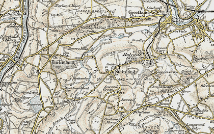 Old map of Stainland in 1903