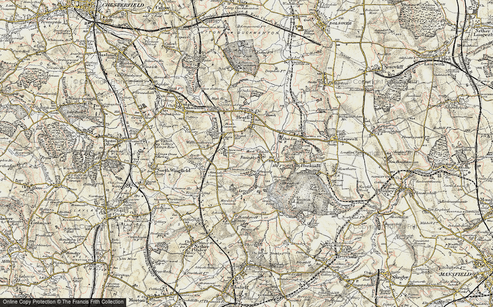Old Map of Stainsby, 1902-1903 in 1902-1903
