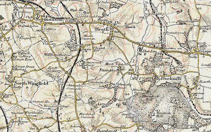 Old map of Stainsby in 1902-1903