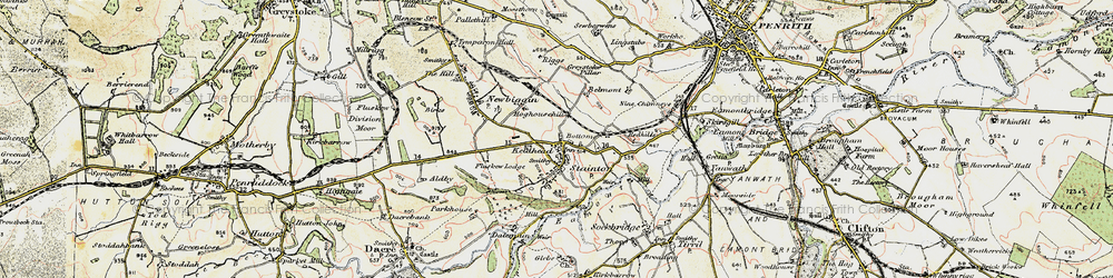 Old map of Stainton in 1901-1904