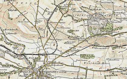 Old map of Stainton in 1903-1904