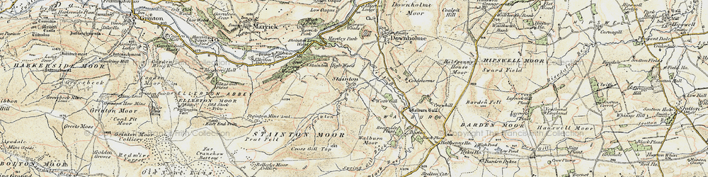 Old map of Bellerby Ranges in 1904