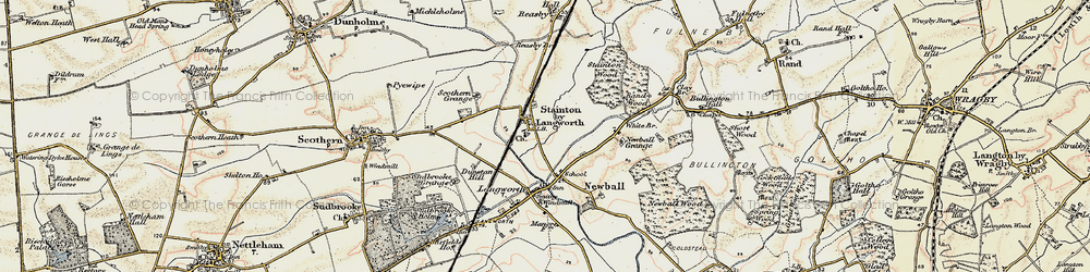 Old map of Stainton by Langworth in 1902-1903