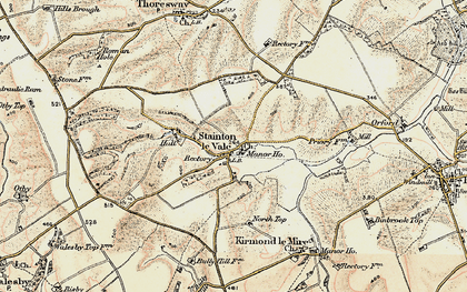 Old map of Stainton le Vale in 1903-1908