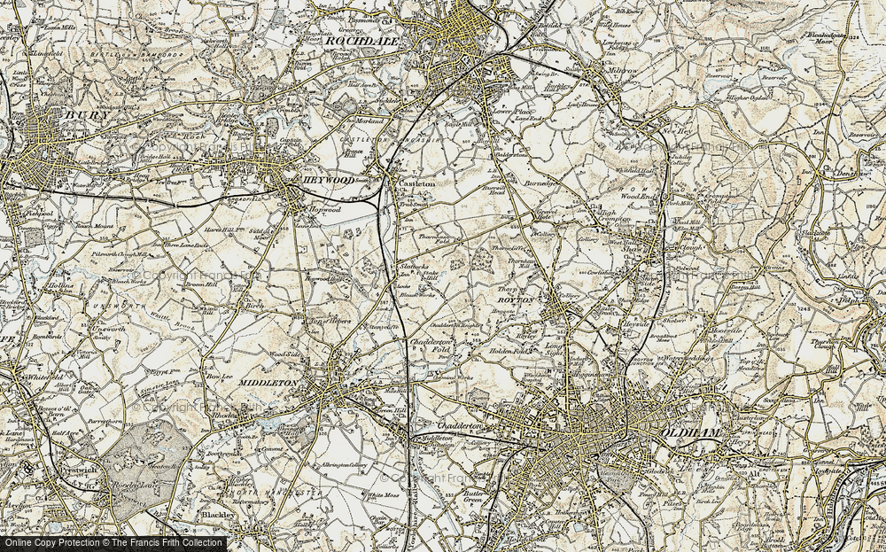 Old Map of Stake Hill, 1903 in 1903
