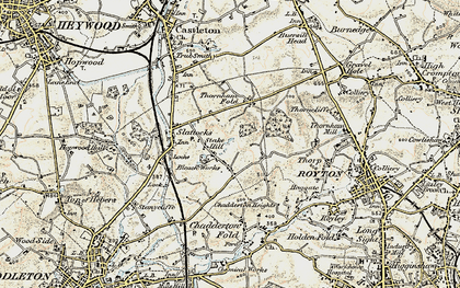 Old map of Stake Hill in 1903