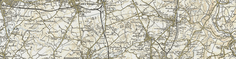 Old map of Stake Hill in 1903