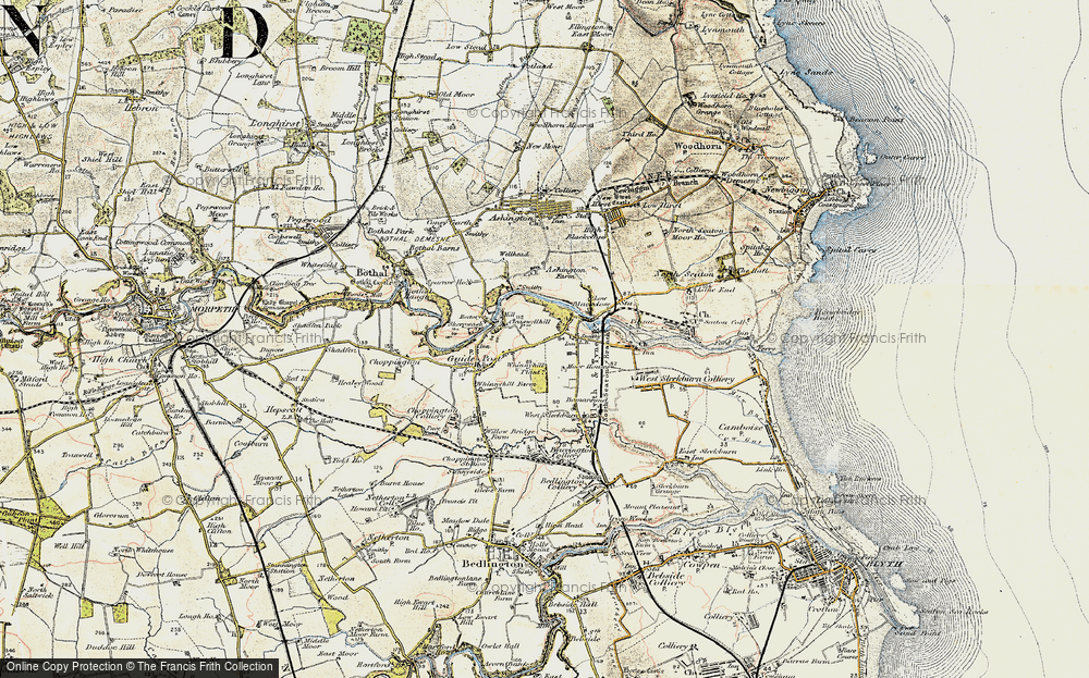 Old Map of Stakeford, 1901-1903 in 1901-1903