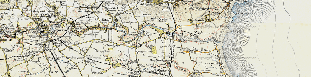 Old map of Stakeford in 1901-1903