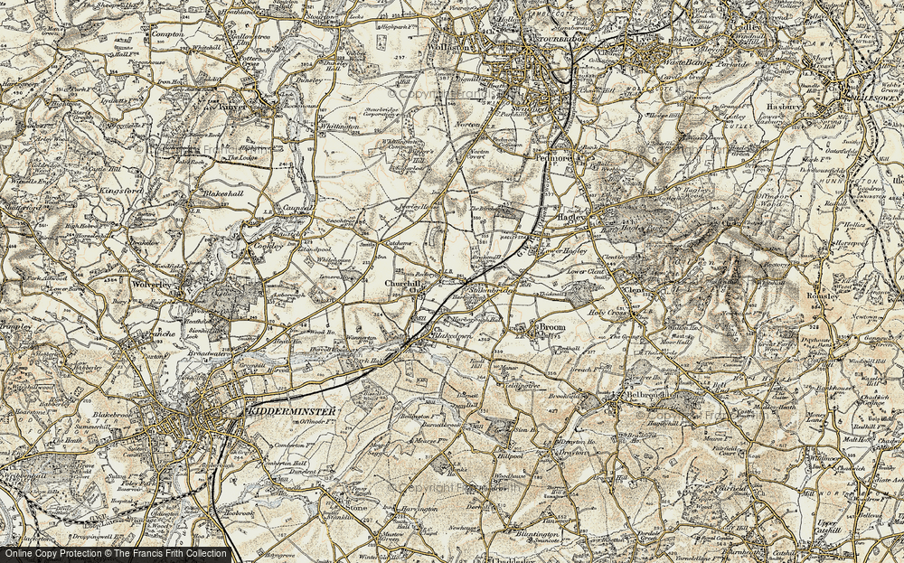 Old Map of Stakenbridge, 1901-1902 in 1901-1902